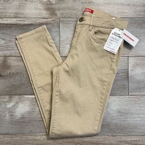 UNIONBAY Junior Khaki Mid Rise Slim Fit Skinny 5‎ Pocket Pants Size 9 Stretch